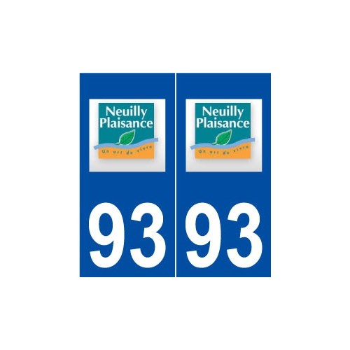 93 Neuilly-Plaisance logo autocollant plaque stickers ville