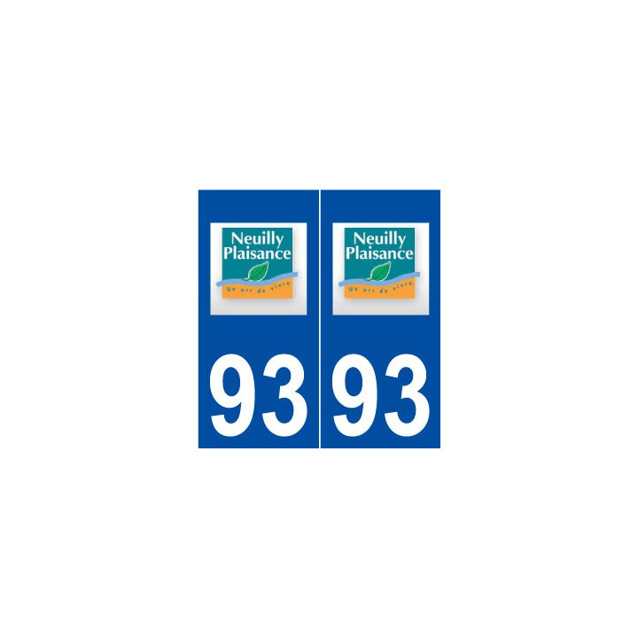 93 Neuilly-Plaisance logo autocollant plaque stickers ville