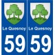 59 Le Quesnoy blason autocollant plaque stickers ville