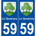 59 Le Quesnoy blason autocollant plaque stickers ville