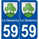 59 Le Quesnoy blason autocollant plaque stickers ville