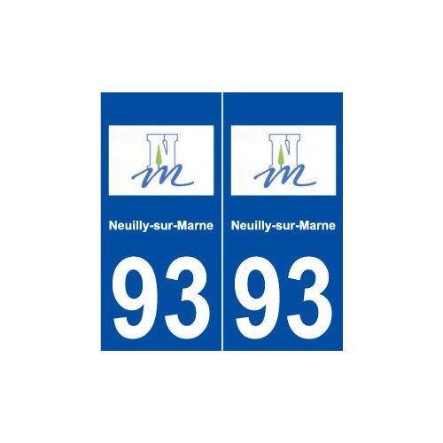 93 Neuilly-sur-Marne logo autocollant plaque stickers ville