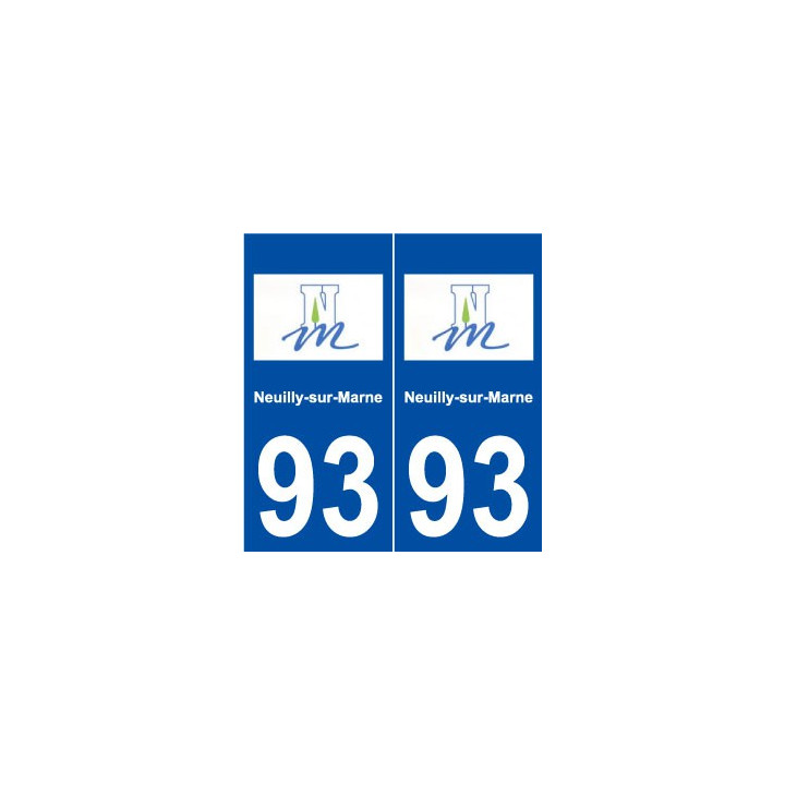 93 Neuilly-sur-Marne logo autocollant plaque stickers ville