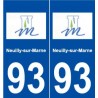 93 Neuilly-sur-Marne logo autocollant plaque stickers ville