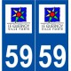 59 Le Quesnoy logo autocollant plaque stickers ville