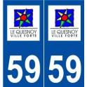 59 Le Quesnoy logo autocollant plaque stickers ville