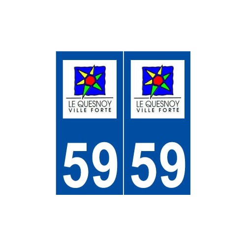 59 Le Quesnoy logo autocollant plaque stickers ville