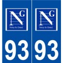 93 Noisy-le-Grand logo autocollant plaque stickers ville