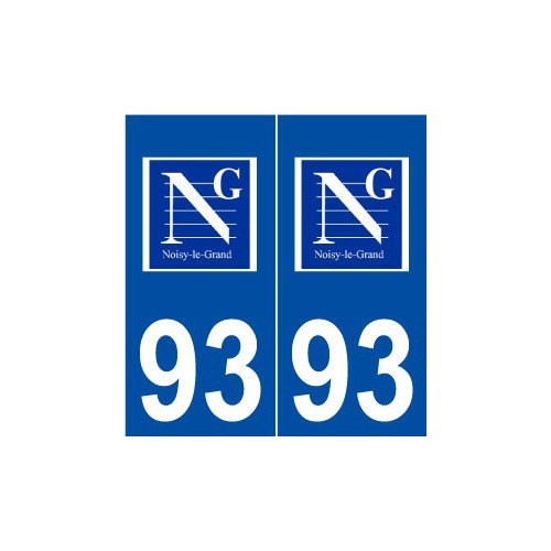 93 Noisy-le-Grand logo autocollant plaque stickers ville