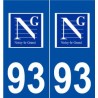 93 Noisy-le-Grand logo autocollant plaque stickers ville