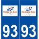 93 Noisy-le-Sec logo autocollant plaque stickers ville