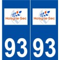 93 Noisy-le-Sec logo autocollant plaque stickers ville
