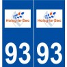 93 Noisy-le-Sec logo autocollant plaque stickers ville