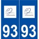 93 Pavillons-sous-Bois logo autocollant plaque stickers ville