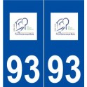 93 Pavillons-sous-Bois logo autocollant plaque stickers ville