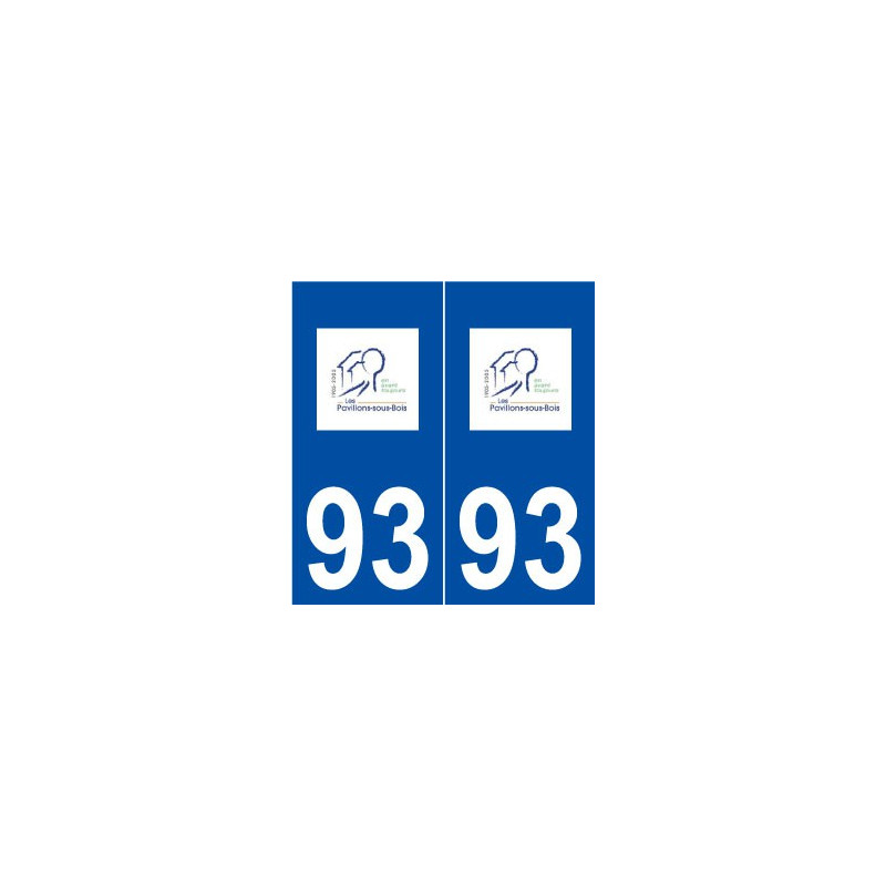 93 Pavillons-sous-Bois logo autocollant plaque stickers ville