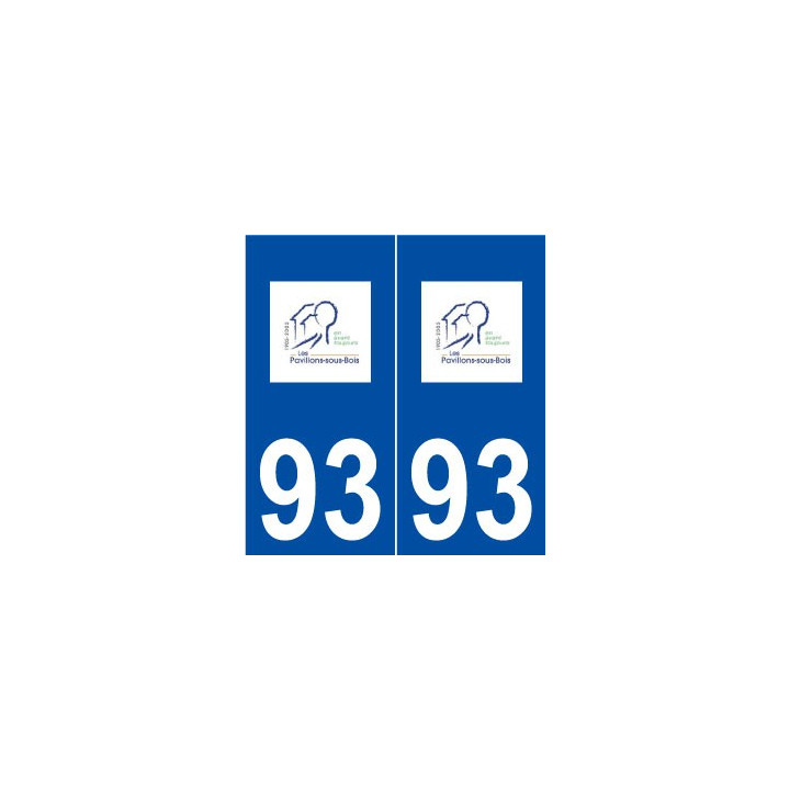 93 Pavillons-sous-Bois logo autocollant plaque stickers ville
