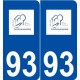 93 Pavillons-sous-Bois logo autocollant plaque stickers ville