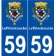 59 Leffrinckoucke blason autocollant plaque stickers ville