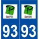 93 Pierrefitte-sur-Seine logo autocollant plaque stickers ville