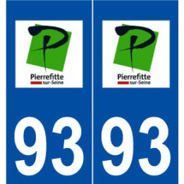 93 Pierrefitte-sur-Seine logo autocollant plaque stickers ville