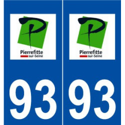 93 Pierrefitte-sur-Seine logo autocollant plaque stickers ville