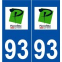 93 Pierrefitte-sur-Seine logo autocollant plaque stickers ville