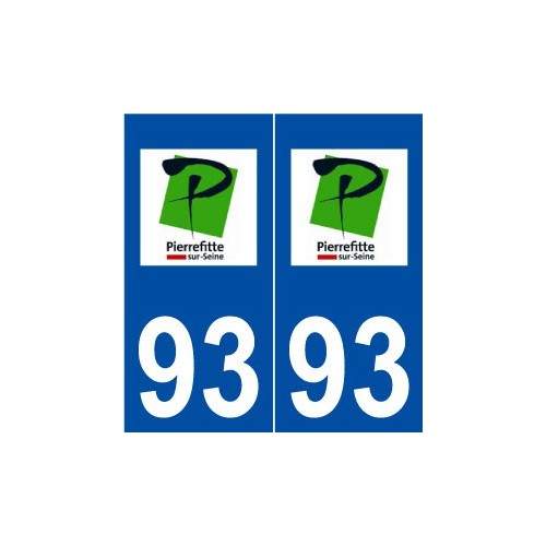 93 Pierrefitte-sur-Seine logo autocollant plaque stickers ville