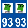 93 Pierrefitte-sur-Seine logo autocollant plaque stickers ville