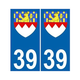 39 Jura autocollant plaque blason armoiries stickers département
