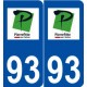 93 Pierrefitte-sur-Seine logo autocollant plaque stickers ville