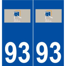93 Romainville logo autocollant plaque stickers ville