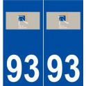 93 Romainville logo autocollant plaque stickers ville