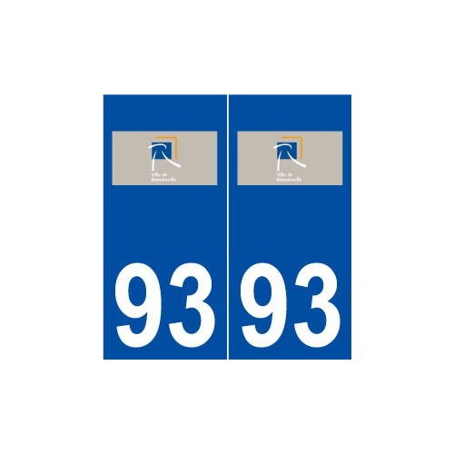 93 Romainville logo autocollant plaque stickers ville