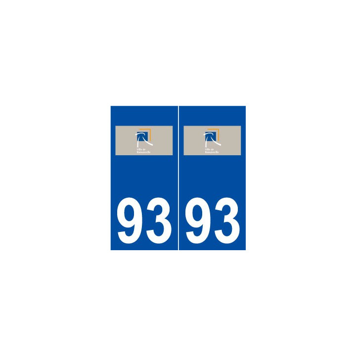 93 Romainville logo autocollant plaque stickers ville