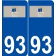 93 Romainville logo autocollant plaque stickers ville