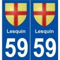 59 Lesquin blason autocollant plaque stickers ville