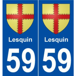 59 Lesquin blason autocollant plaque stickers ville
