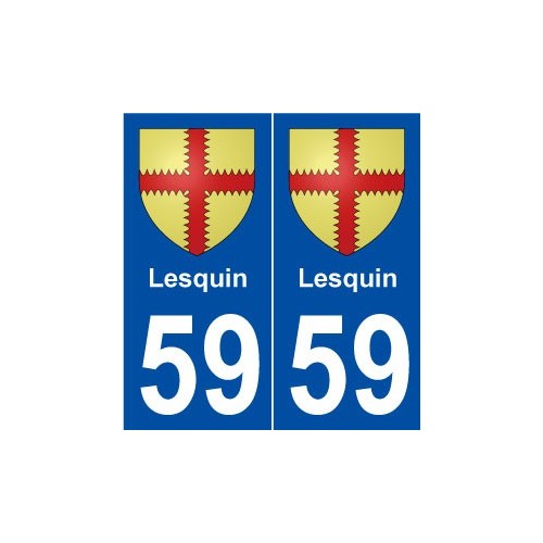 59 Lesquin blason autocollant plaque stickers ville