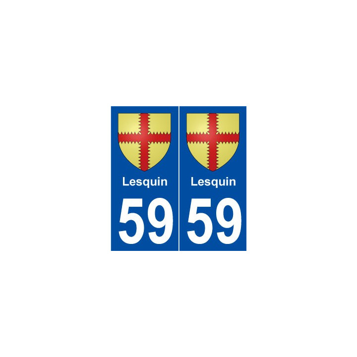 59 Lesquin blason autocollant plaque stickers ville
