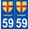 59 Lesquin blason autocollant plaque stickers ville