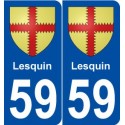 59 Lesquin blason autocollant plaque stickers ville