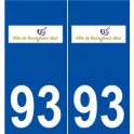 93 Rosny-sous-Bois logo autocollant plaque stickers ville