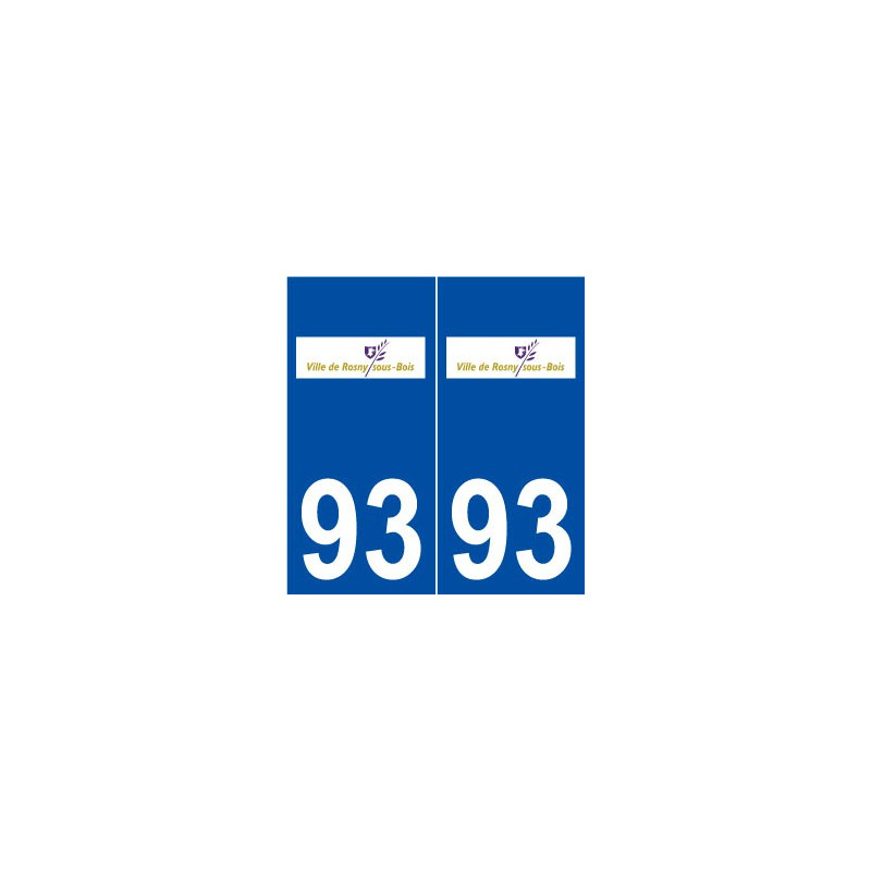 93 Rosny-sous-Bois logo autocollant plaque stickers ville