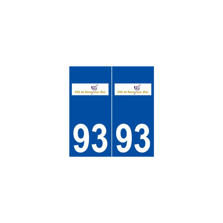 93 Rosny-sous-Bois logo autocollant plaque stickers ville