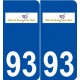 93 Rosny-sous-Bois logo autocollant plaque stickers ville