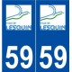 59 Lesquin logo autocollant plaque stickers ville