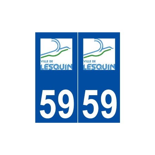 59 Lesquin logo autocollant plaque stickers ville
