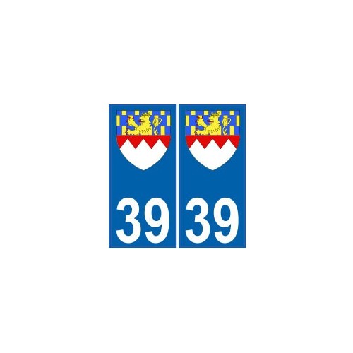 39 Jura autocollant plaque blason armoiries stickers département