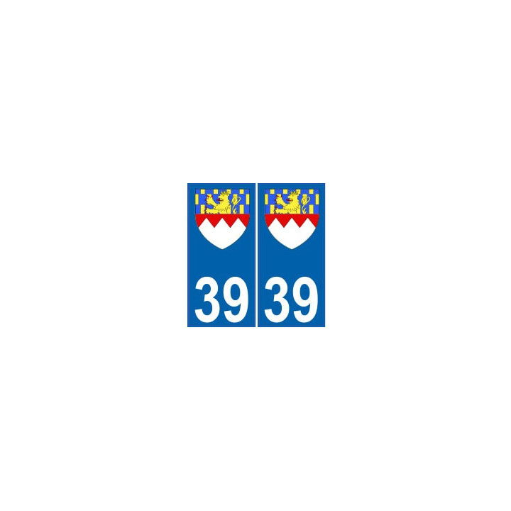 39 Jura autocollant plaque blason armoiries stickers département